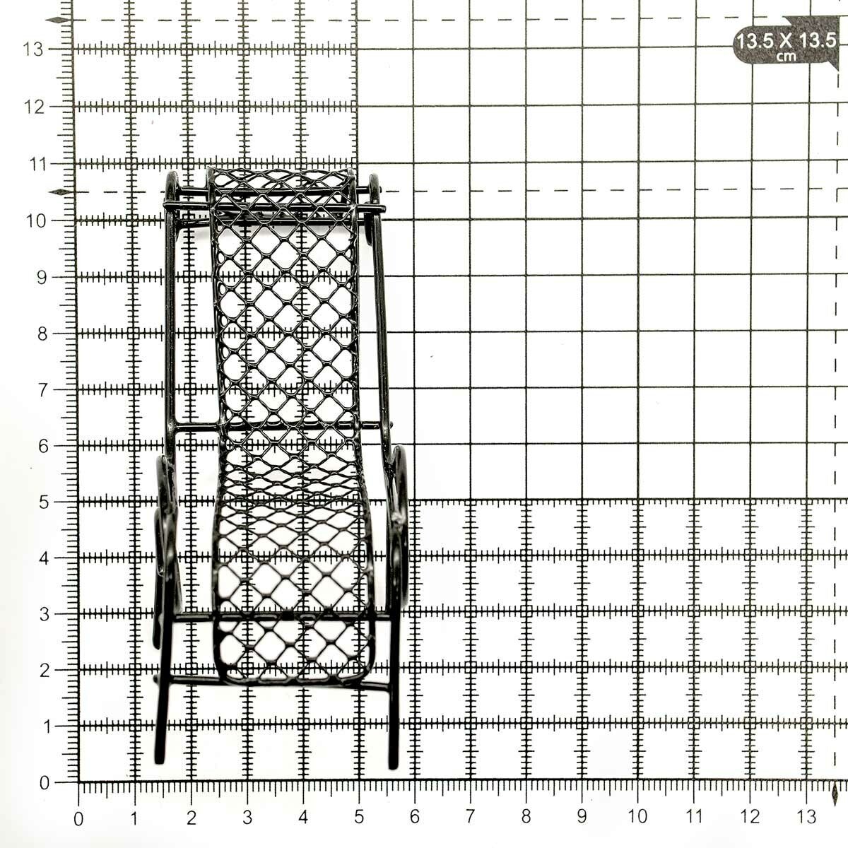 AF011 Шезлонг витой металлический, 7*4*4см (черный)