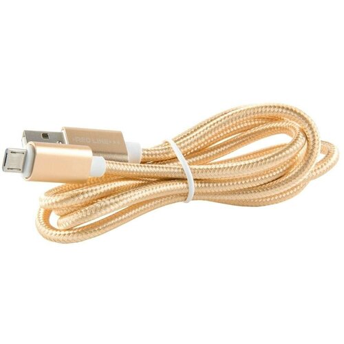 Кабель USB - MicroUSB Hoco X2 (оплетка нейлон) Золото кабель usb hoco x2 knitted usb microusb 2 4а длина 1 метр серый