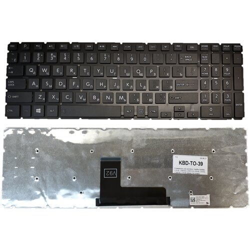 Клавиатура для ноутбука Toshiba Satellite L50-B, C55-B черная, без рамки, плоский Enter us new laptop keyboard for replacement for toshiba satellite c50 b c50d b c55 b c55d b black big enter