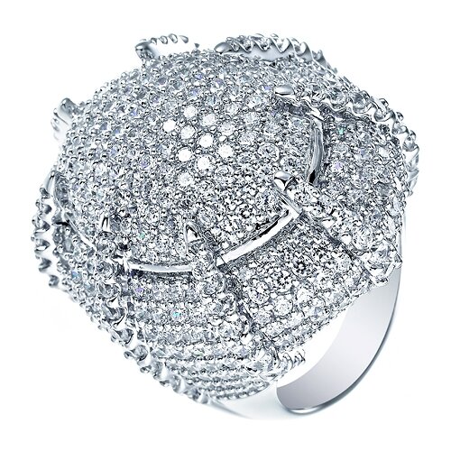 фото Кольцо из серебра 925 пробы с кубическим цирконием fn00220r_ko_001_wg element47