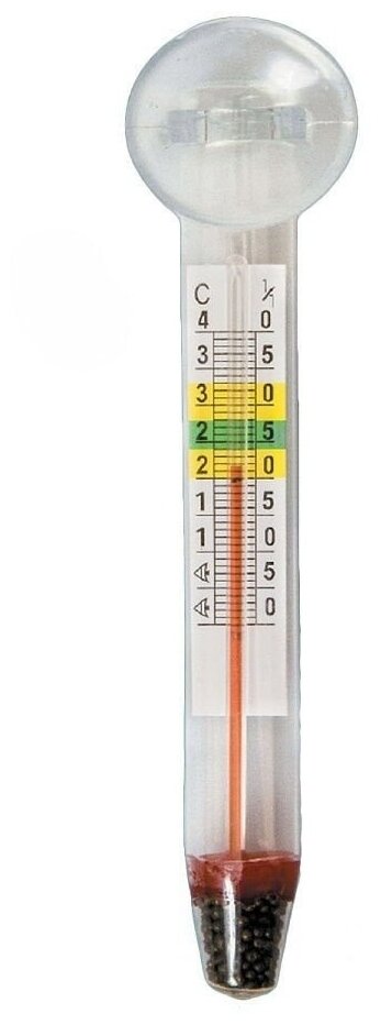 Термометр для аквариума плавающий на присоске, 10.5 см
