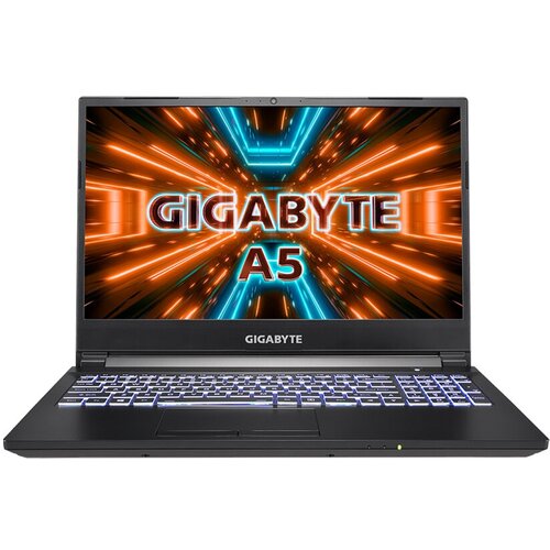 Ноутбук GIGABYTE A5 K1 Ryzen 5 5600H 16Gb SSD 512Gb NVIDIA RTX 3060 для ноутбуков 6Gb 15,6 FHD IPS Cam 48.96Вт*ч Free DOS KBD RUEN Черный K1-AEE1130SD