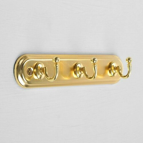 Вешалка 3-х местная KV103GP цвет золото 800₽
