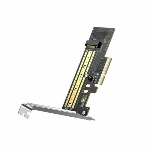 Адаптер-переходник UGREEN CM302 (70503) Black адаптер m 2 nvme для pci express 4 0x4 адаптер ssd 64 гбит с поддержка 2280 2260 2242 2230 pci express совместим с pci e x4 x8 x16