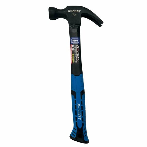 Молоток-гвоздодер X-PERT фиберглассовая 2 компонентная рукоятка хромованадиевая 500г 16 oz 545₽