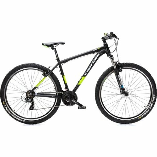 Горный велосипед Capriolo MTB LEVEL 9.1 (3 X 7), рама алюминий 19', колёса 29' (чёрный (матовый)-зелёный)