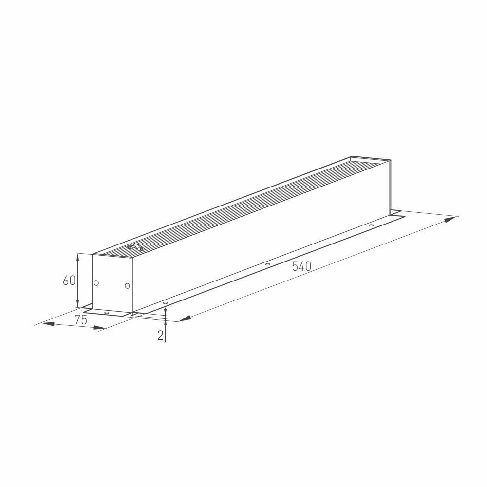 026895(1) Трек встраиваемый MAG-TRACK-4560-F-540 (WH) (Arlight, IP20 Металл, 3 года)