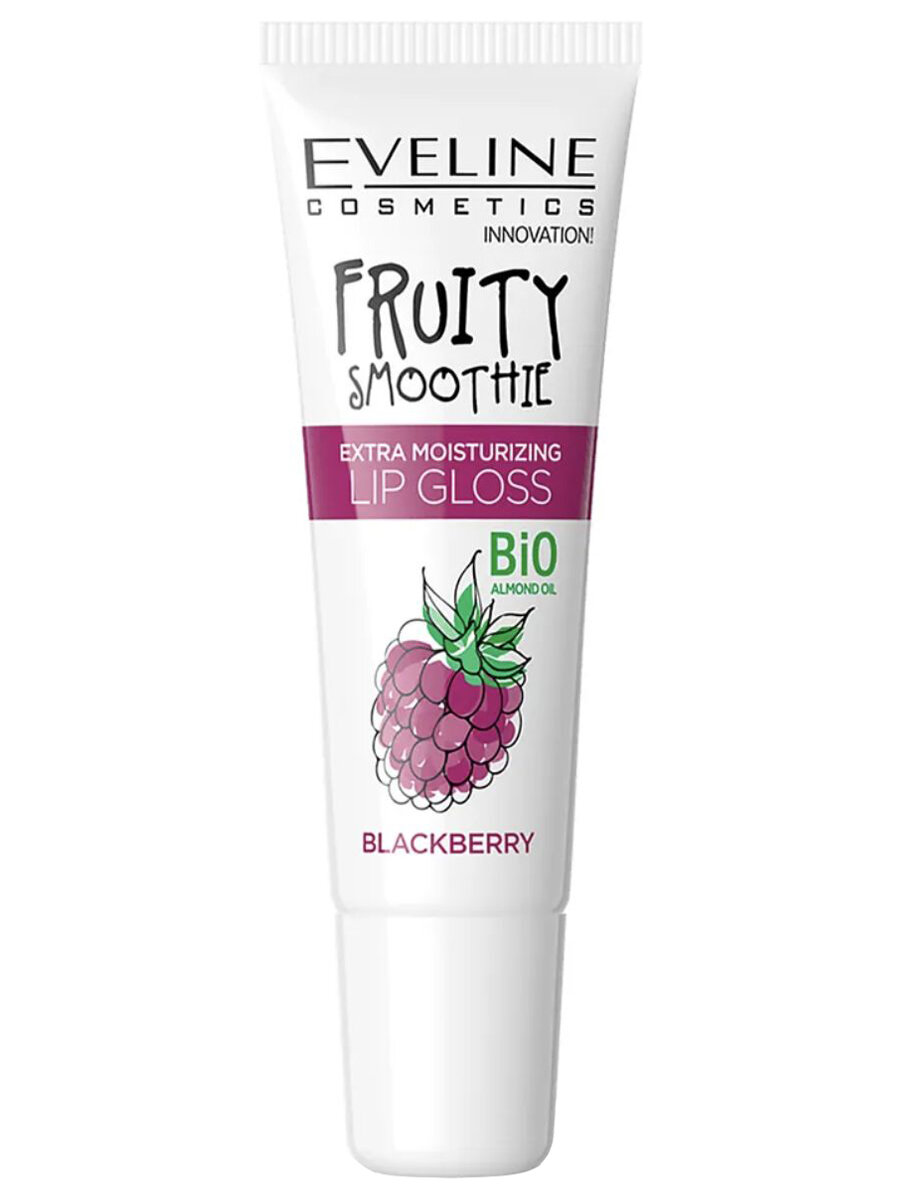 Блеск для губ Eveline Cosmetics Fruity Smoothie, экстраувлажняющий, Blackberry