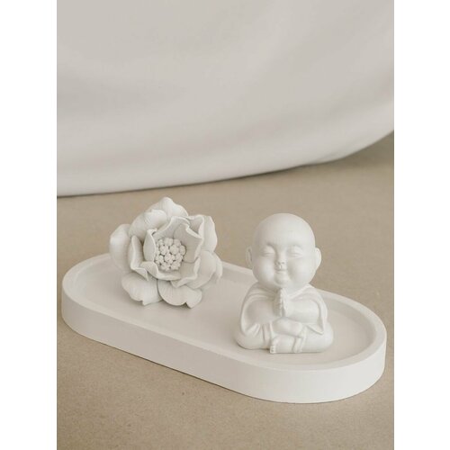 Будденок и аромакамень цветок на поднос