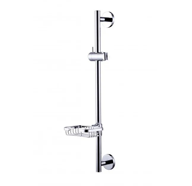Стойка для душа с мыльницей металлическая LANDBERG LB-8800-60см chrome