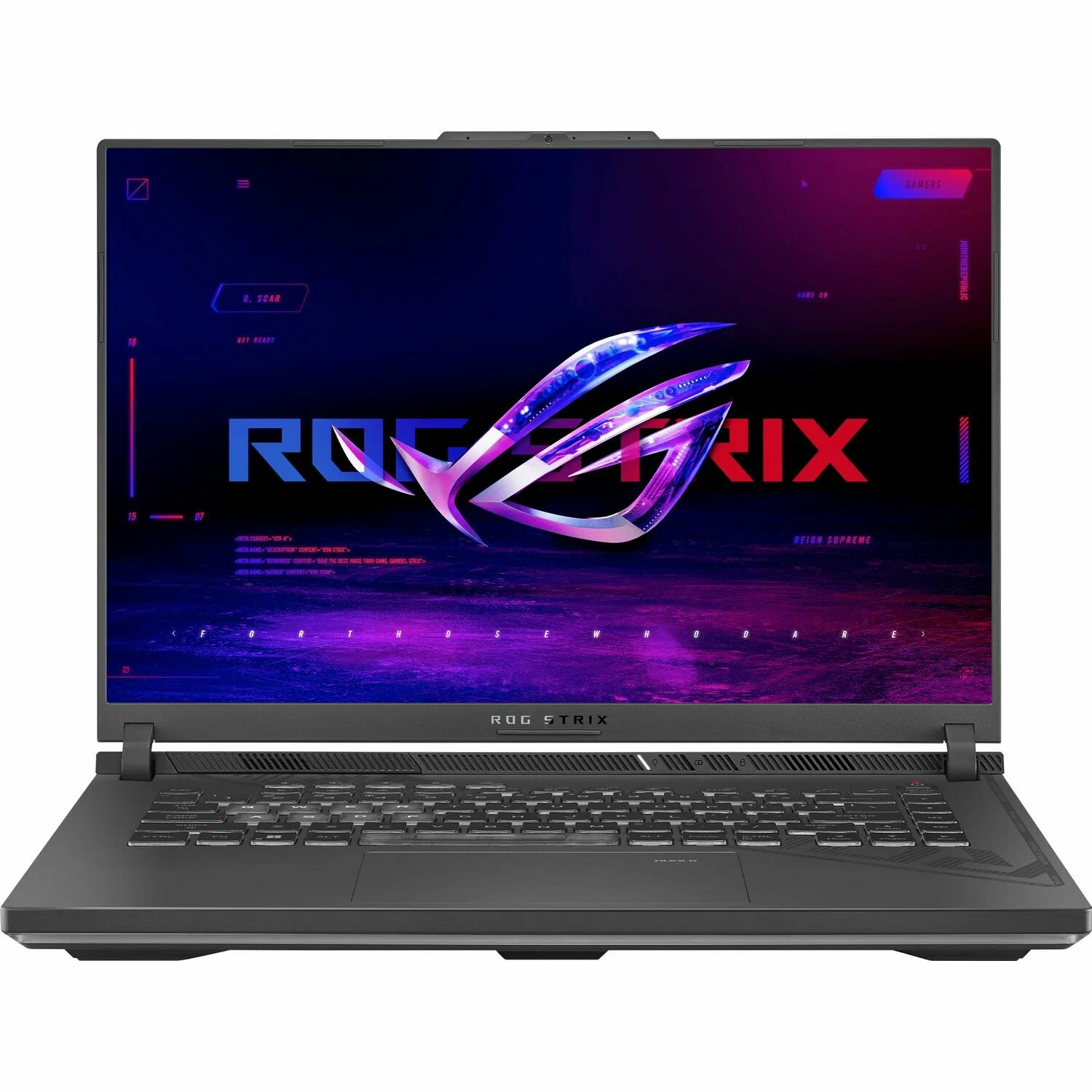 16" Ноутбук ASUS ROG Strix G16 G614JU-N3186, 165Гц 1920х1200, Intel Core i7-13650HX (2.6 ГГц) 14 ядер, RAM 16 ГБ, SSD 1024 ГБ, NVIDIA GeForce RTX 4050 (6 Гб), Windows 11 Pro , Русская раскладка
