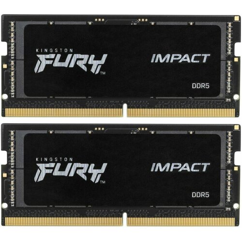 Оперативная память 32Gb DDR5 6400MHz Kingston Fury Impact SO-DIMM 2x16Gb KIT KF564S38IBK2-32 25120₽