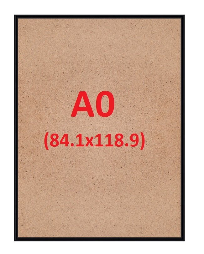 Рамка алюминий А0(84,1*118,9) черный
