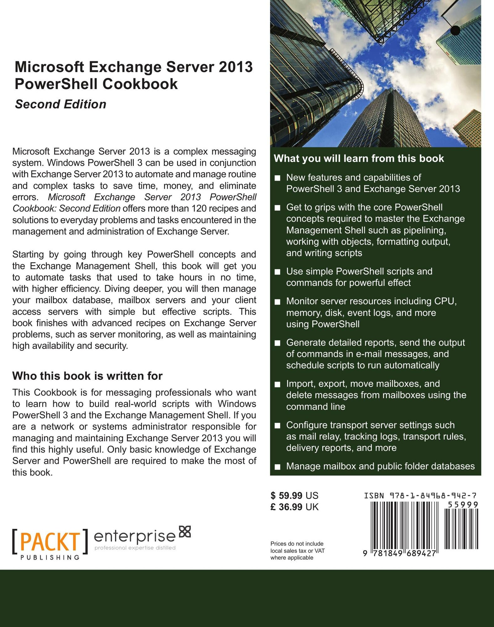 Microsoft Exchange Server 2013 Powershell Cookbook