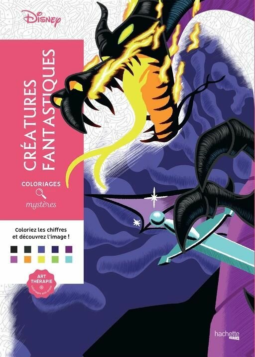 Раскраска по номерам Coloriages mysteres Disney - Cratures fantastiques- Фантастические существа, 128 стр.