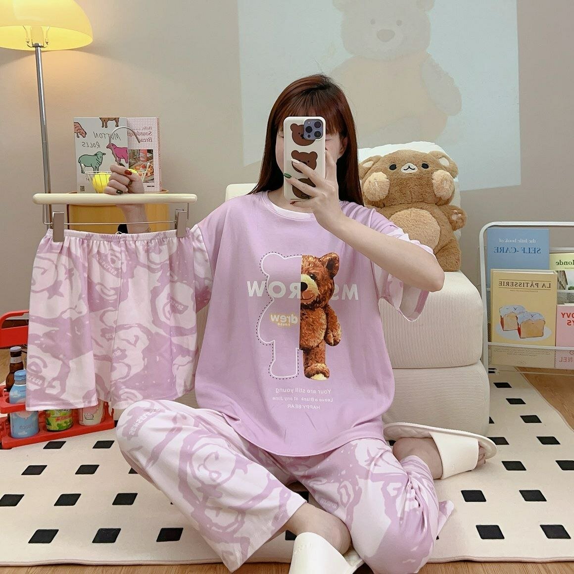 Пижама  Pijama-Jenskiy-Viskoza, размер F, пудровый