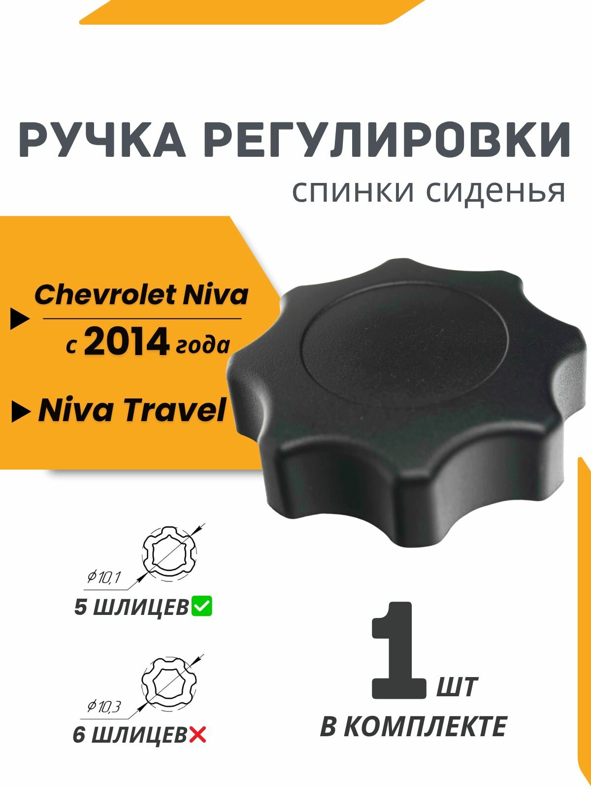 Ручка регулировки спинки Chevrolet Niva с '14г, Niva Travel