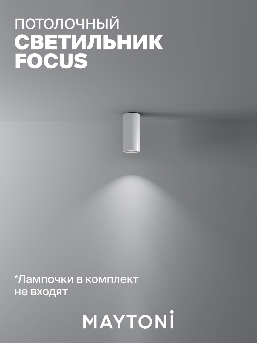 Светильник потолочный накладной Maytoni Technical Focus C010CL-01W — фото 1
