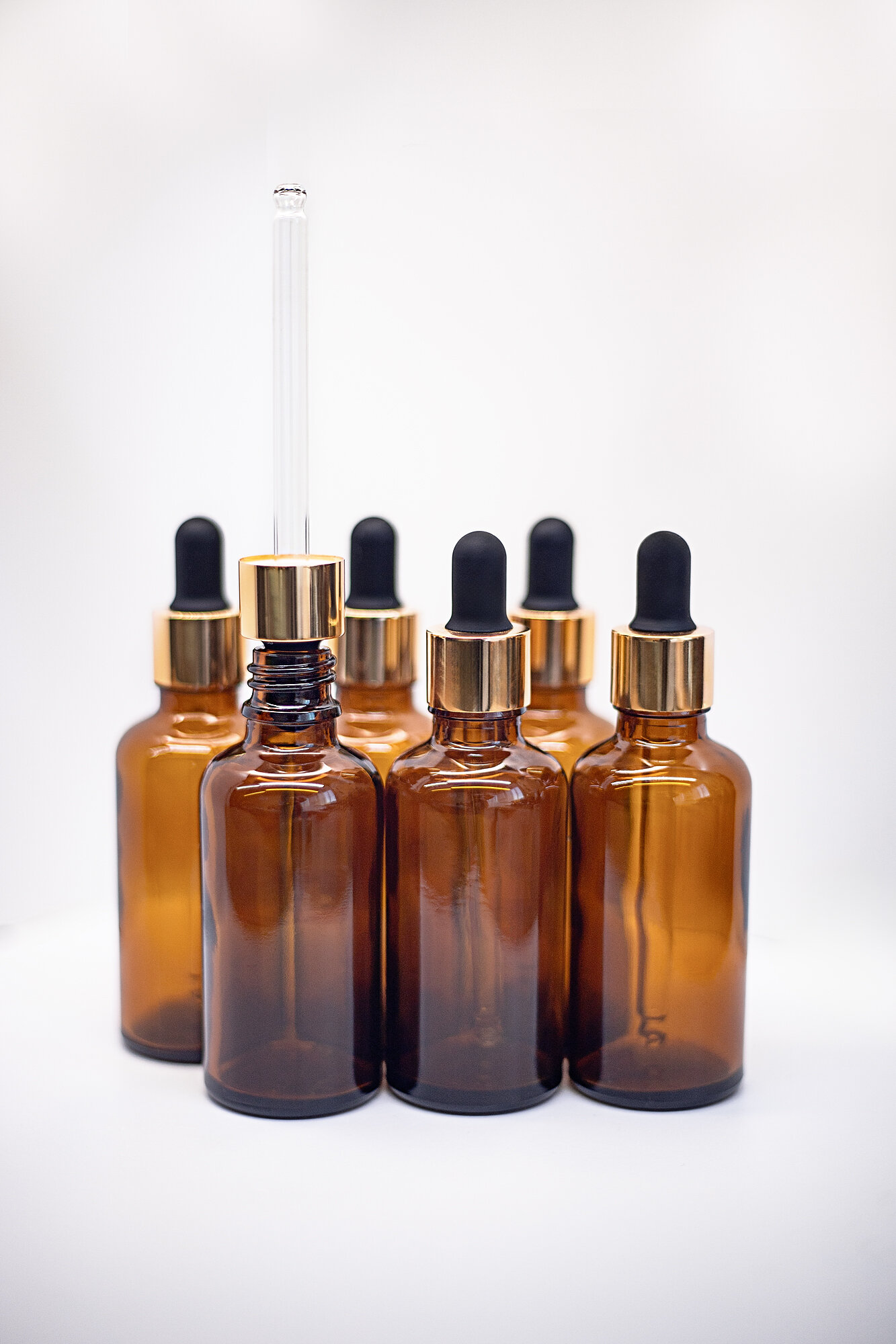 Стеклянные флаконы с пипеткой 50мл 2шт — фото 1