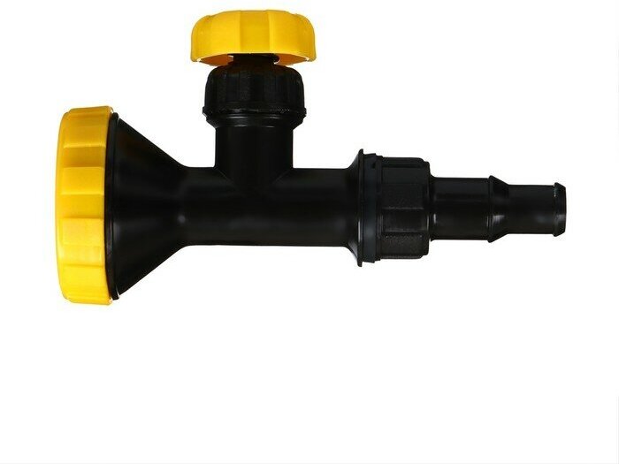 фото Насадка для полива, 1/2"−3/4" (12 мм−19 мм), с краном, пластик, "ДУШ"
