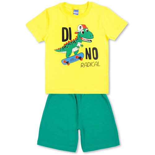 фото Костюм для мальчика - жёлтый; зелёный - динозавр , размер 104 bonito