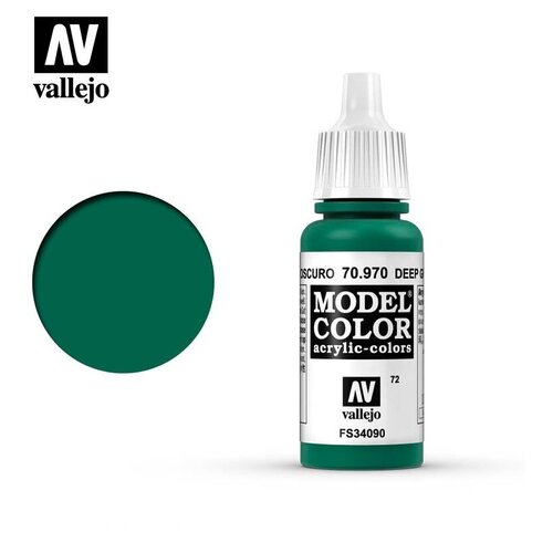 фото Краска vallejo серии model color - deep green 70970, матовая (17 мл) acrylicos vallejo