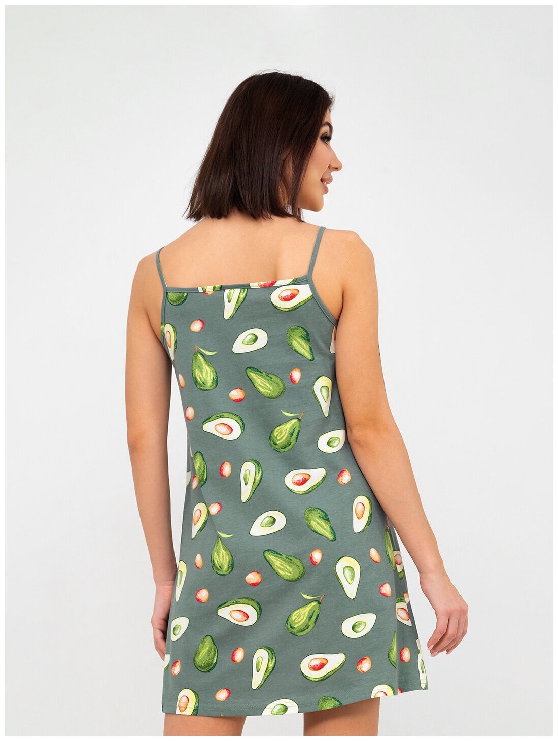 Сорочка женская HappyFox, HF3000MSP размер 44, цвет авокадо.св.зеленый - фотография № 5