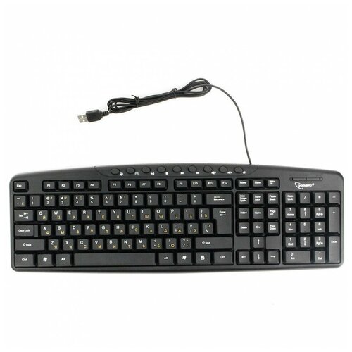 Клавиатура провод. Gembird KB-8340UM-BL (USB,107клав,9 доп.клав,кабель 1.7метра) цв.черный