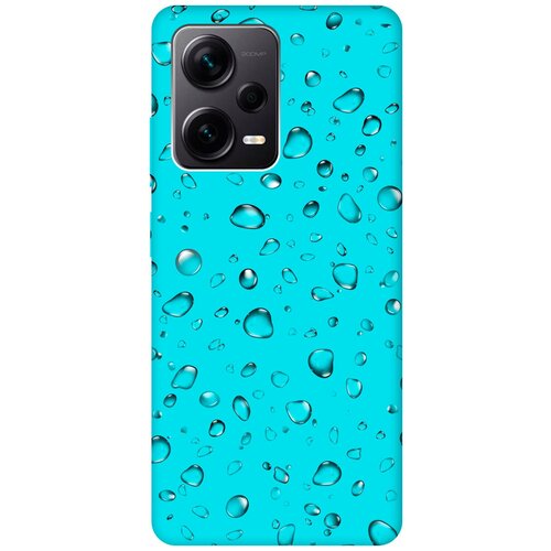 Матовый чехол Rain для Xiaomi Redmi Note 12 Pro / Note 12 Pro+ / Note 12 Explorer Edition с 3D эффектом мятный матовый чехол rain для xiaomi redmi note 12 pro note 12 pro note 12 explorer edition с 3d эффектом мятный