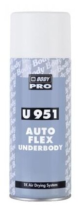 Антигравий HB Body "951 Autoflex", шумопоглощающий, эластичный, серый, аэрозоль, 400 мл.