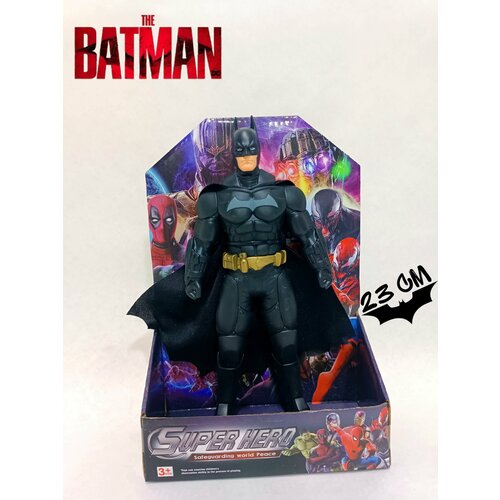 Фигурка Бэтман DC 23 см с плащем наклейки dc лига справедливости 1 разноцветный