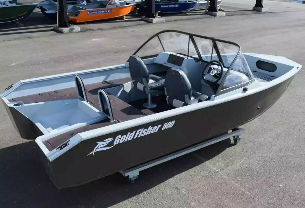 Моторная лодка Gold Fisher 500 DCM FISH/ Алюминиевый катер/ лодки Wyatboat