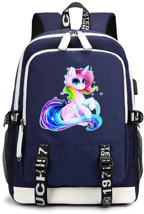 Рюкзак Маленькие пони (Little Pony) синий с USB-портом №5