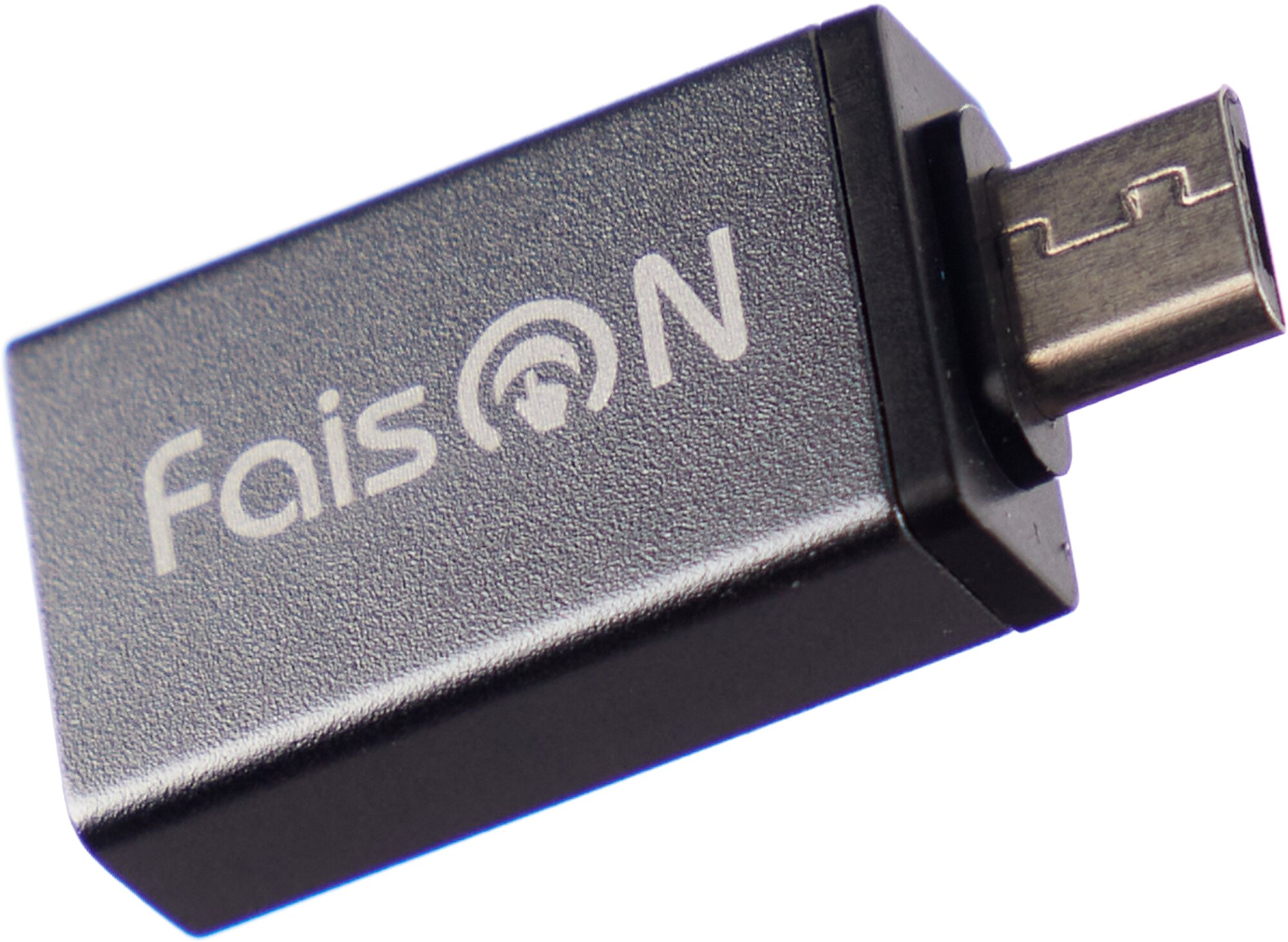 Переходник USB(f) - микро USB FaisON P-15 Stable серый
