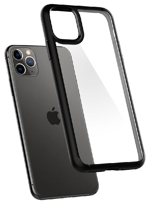 Чехол Spigen на Apple iPhone 11 Pro (077CS27234) Ultra Hybrid / Спиген чехол для Айфон 11 Про накладка, противоударный, с защитой камеры, черный