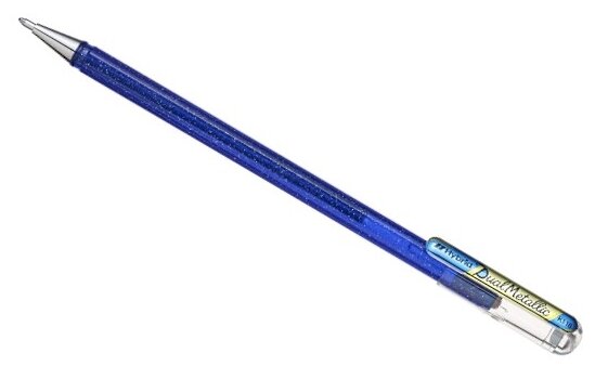 Pentel Ручка гелевая Hybrid Dual Metallic с чернилами Хамелеон 1.0 мм Синий/Золото