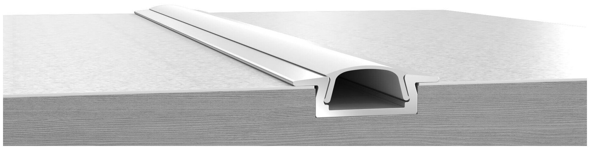 фото Алюминиевый профиль встраиваемый ALS-31549 anod 1.0 комплект (Профиль 3шт; Экран 3шт; Заглушки 6шт.)