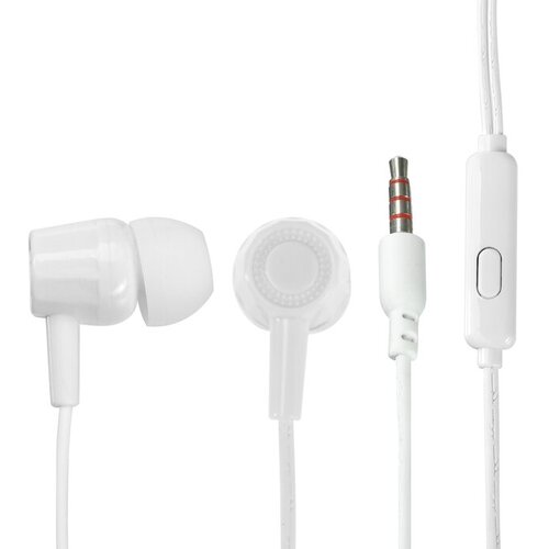 Наушники Krutoff HF-J69 вакуумные микрофон 106 дБ 16 Ом 35 мм 1 м белые 339₽