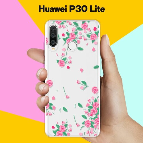 Силиконовый чехол Розочки на Huawei P30 Lite силиконовый чехол розочки на huawei p30 pro