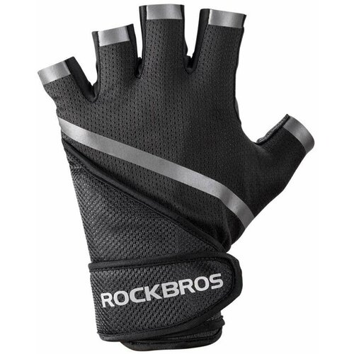 фото Перчатки rockbros, светоотражающие элементы, размер l, черный