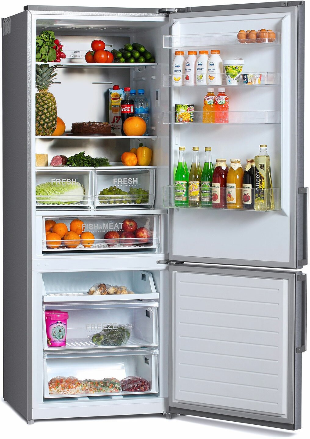 Холодильник HYUNDAI , двухкамерный, черная сталь - фото №7
