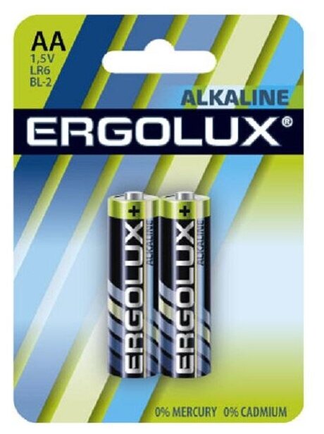 Элемент питания алкалиновый LR6 BL-2 LR6 BL-2 1.5В Alkaline (блист.2шт) Ergolux 11747 ( 30 упак.)