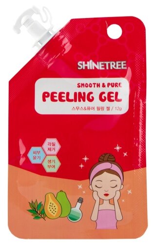 Shinetree пилинг для лица Smooth&Pure Peeling Gel, 12 мл, 12 г