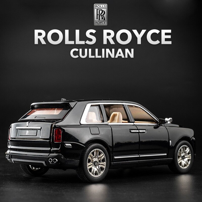 Машинка XLG Rolls-Royce Cullinan 1:24, 19 см, черный