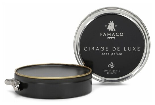 Famaco Воск для обуви Cirage De Luxe черный, 50 мл - фотография № 1