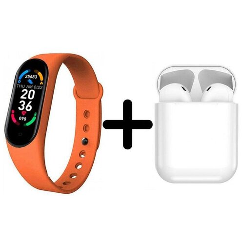 Умные часы BandRate Smart BRSM66BO-SET4 с беспроводными наушниками мониторингом кислорода в крови будильником 340000₽