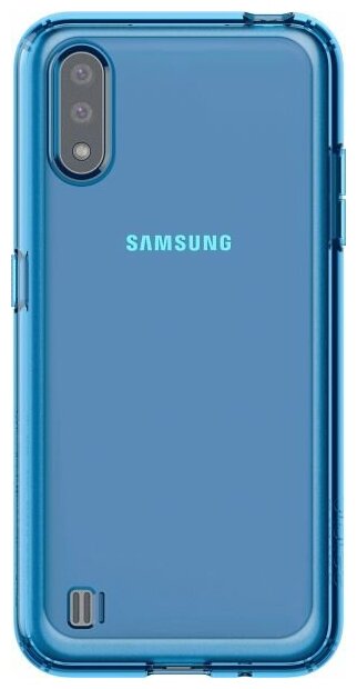 Чехол (клип-кейс) SAMSUNG araree A cover, для Samsung Galaxy A01, синий [gp-fpa015kdalr] - фото №1