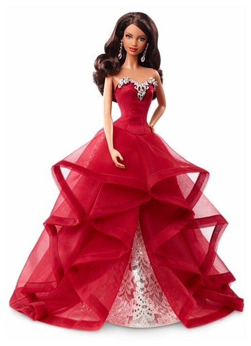 Кукла Barbie 2015 Holiday – African American (Барби праздник 2015 афроамериканка)