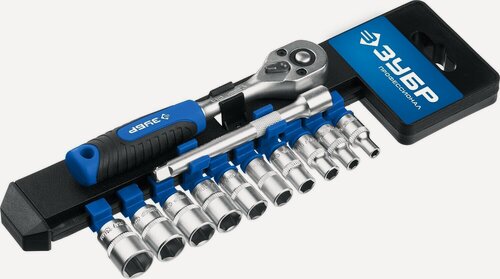 Изображение товара ЗУБР ТМ-12 набор торцовых головок 12 предм. Серия Профессионал.