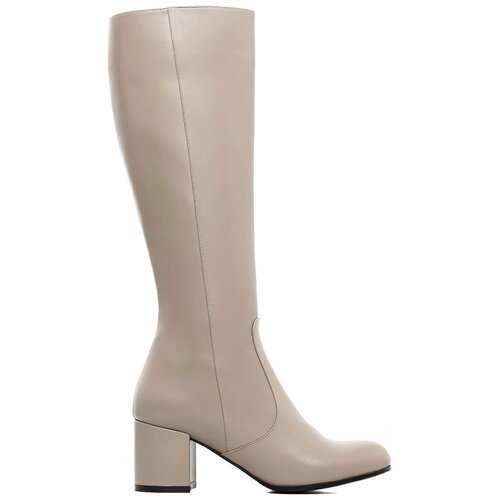 фото Basconi 125025 сапоги женские бежевый+натуральная кожа